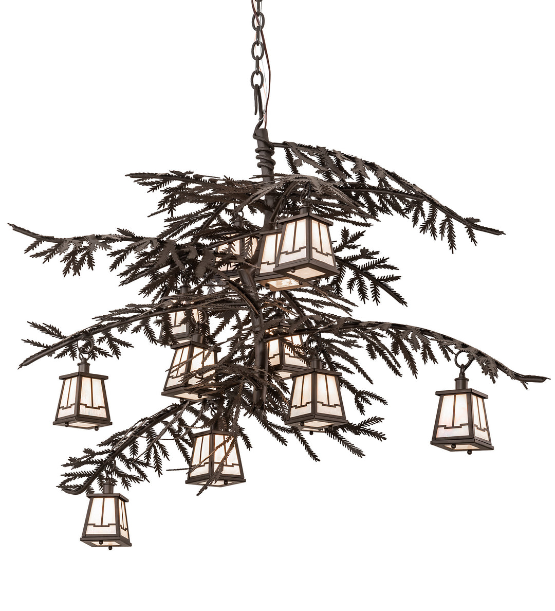 Meyda Tiffany Pine Branch 213911 Chandelier Light - Oil Rubbed Bronze