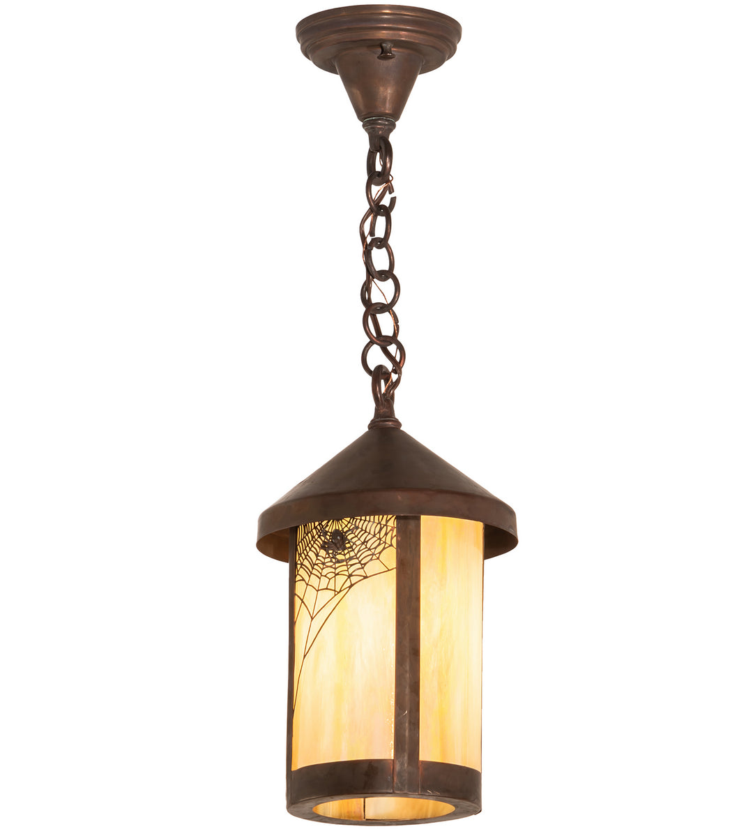 Meyda Tiffany Lighting 54316 Fulton One Light Pendant Outdoor Copper/Antique/Verde