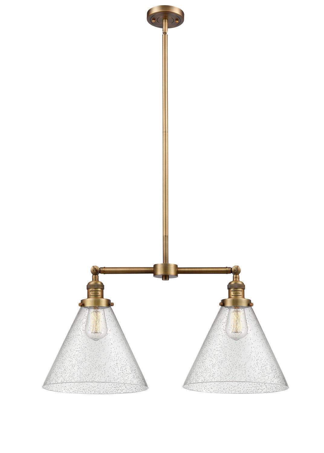 Innovations Franklin Restoration 209-BB-G44-L Chandelier Light - Brushed Brass