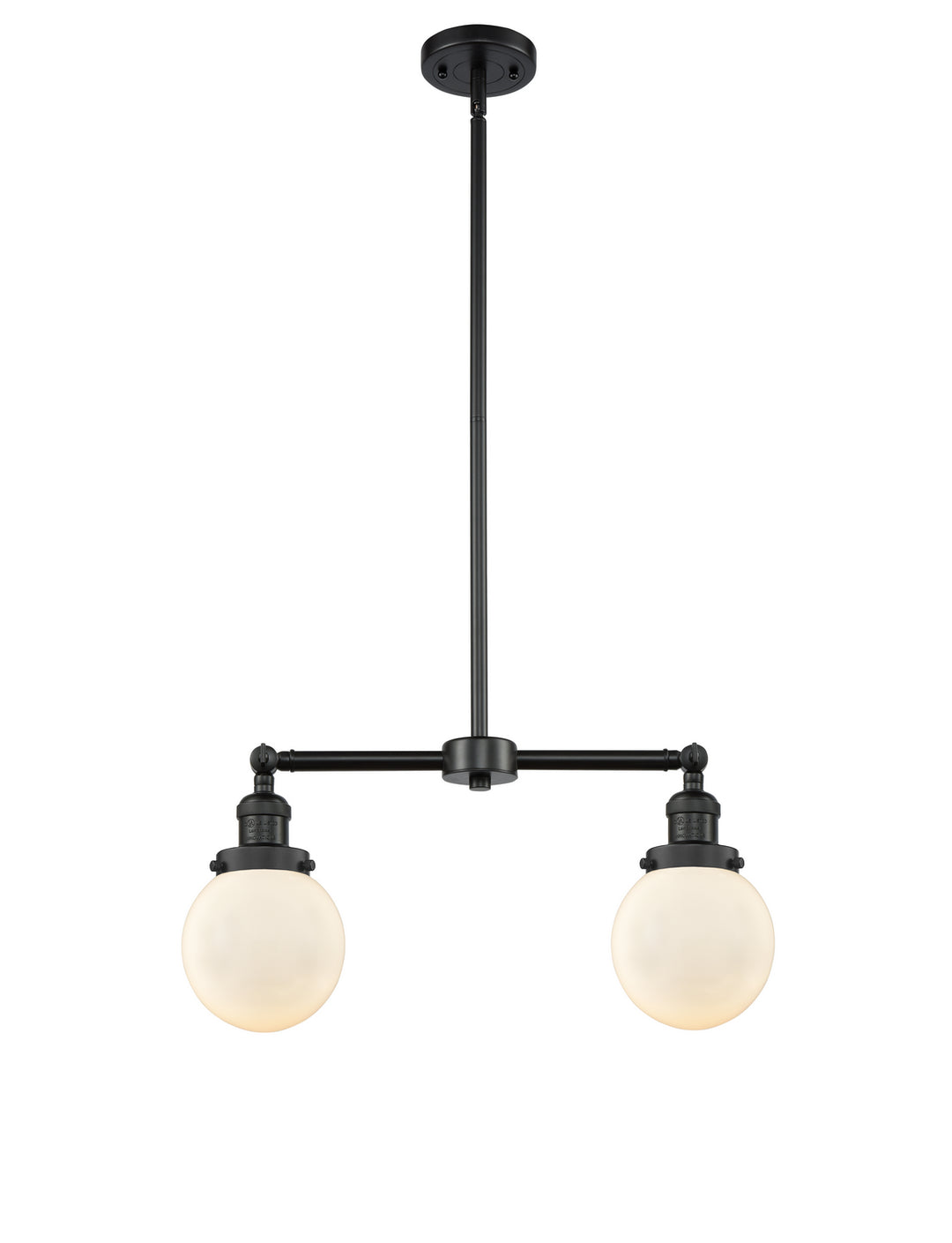 Innovations Franklin Restoration 209-BK-G201-6 Pendant Light - Matte Black