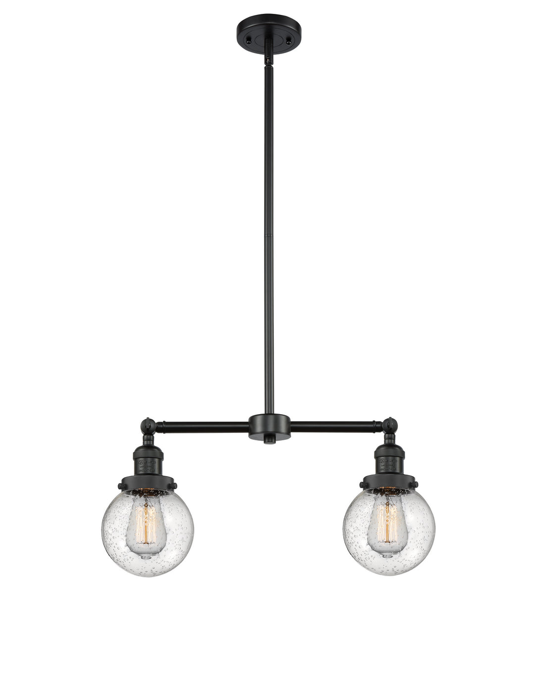 Innovations Franklin Restoration 209-BK-G204-6 Pendant Light - Matte Black