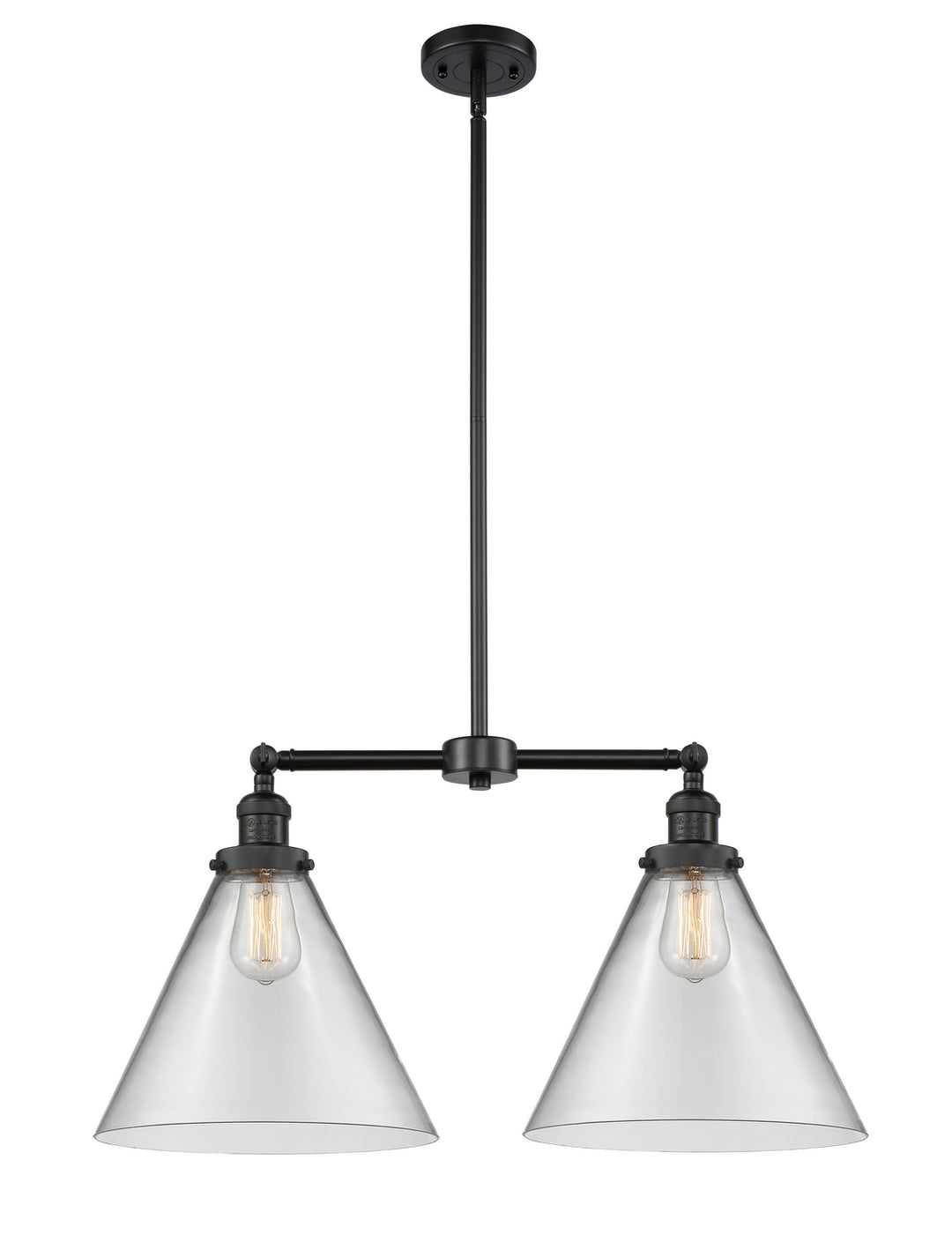 Innovations Franklin Restoration 209-BK-G42-L Chandelier Light - Matte Black