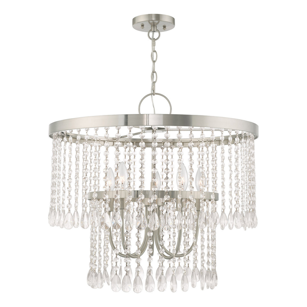 Livex Elizabeth 51065-91 Chandelier Light - Brushed Nickel