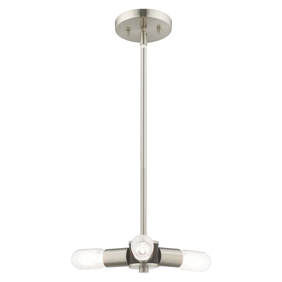 Livex Lighting 51133-91  Copenhagen Utility Light Brushed Nickel W/ Bronzes