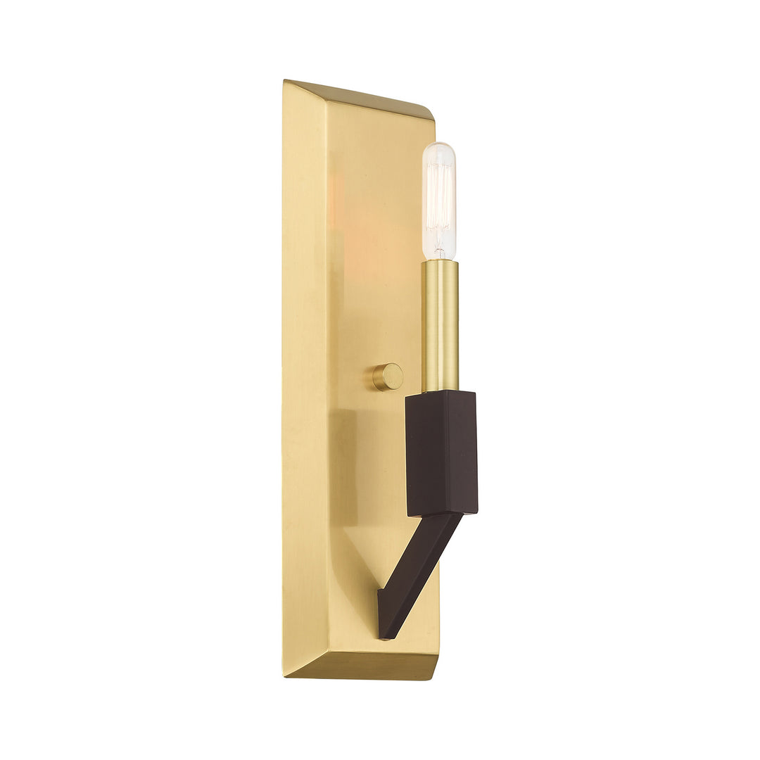 Livex Beckett 51161-12 Wall Sconce Light - Satin Brass & Bronze