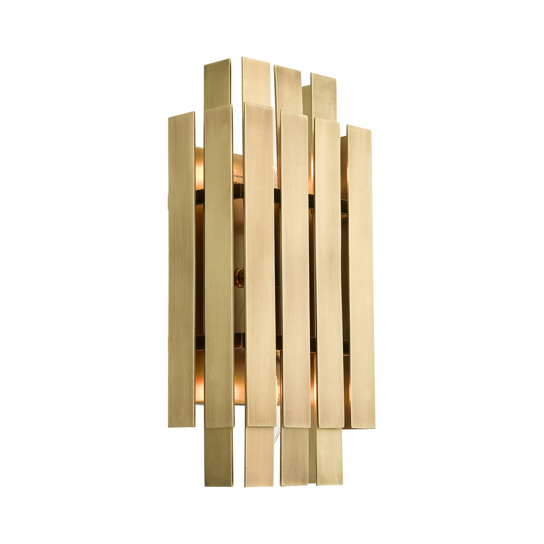 Livex Greenwich 52041-08 Wall Sconce Light - Natural Brass