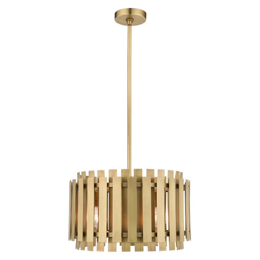 Livex Greenwich 52048-08 Chandelier Light - Natural Brass