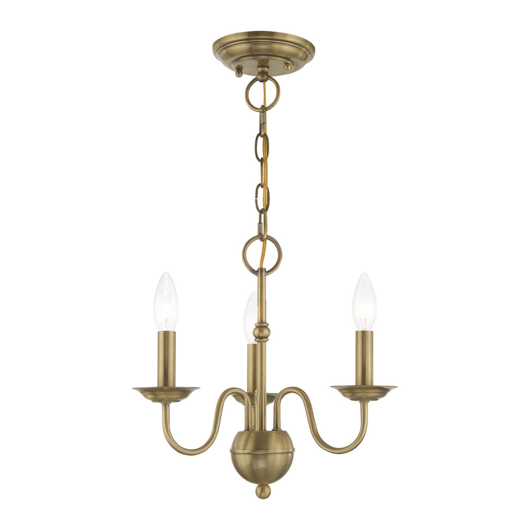 Livex Windsor 52163-01 Chandelier Light - Antique Brass