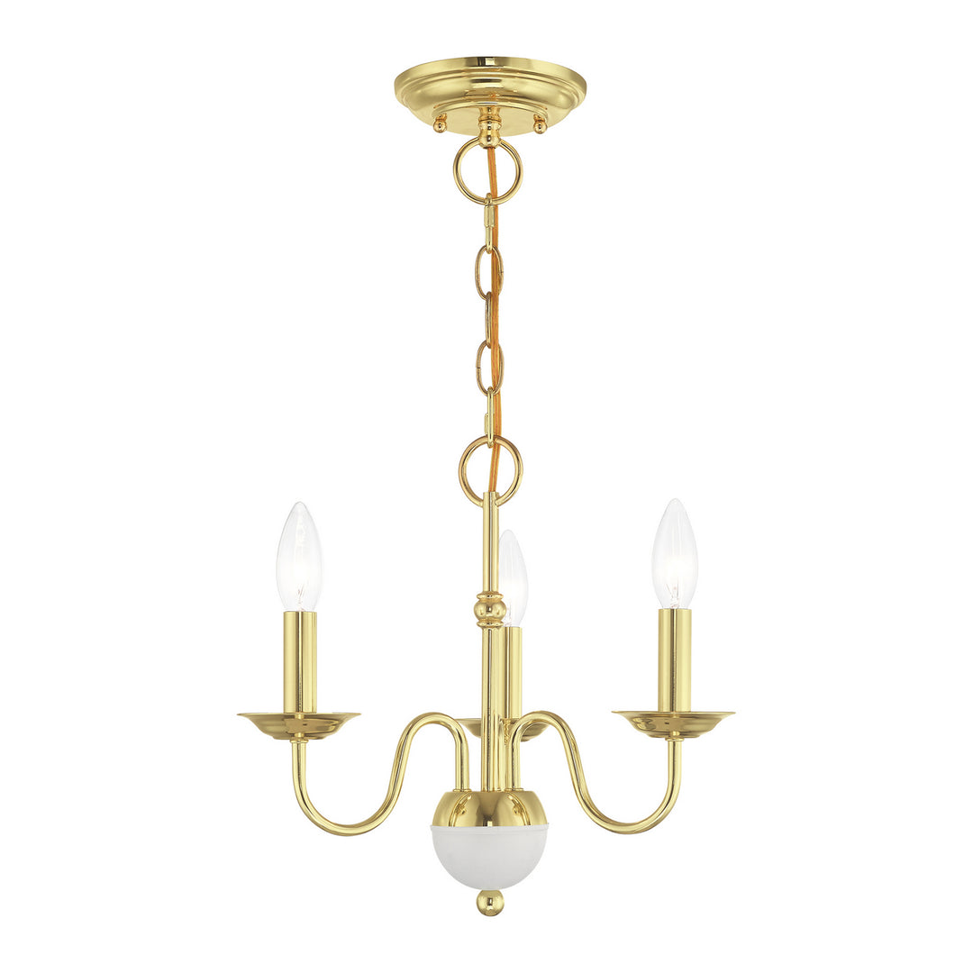 Livex Windsor 52163-02 Chandelier Light - Polished Brass w/ White