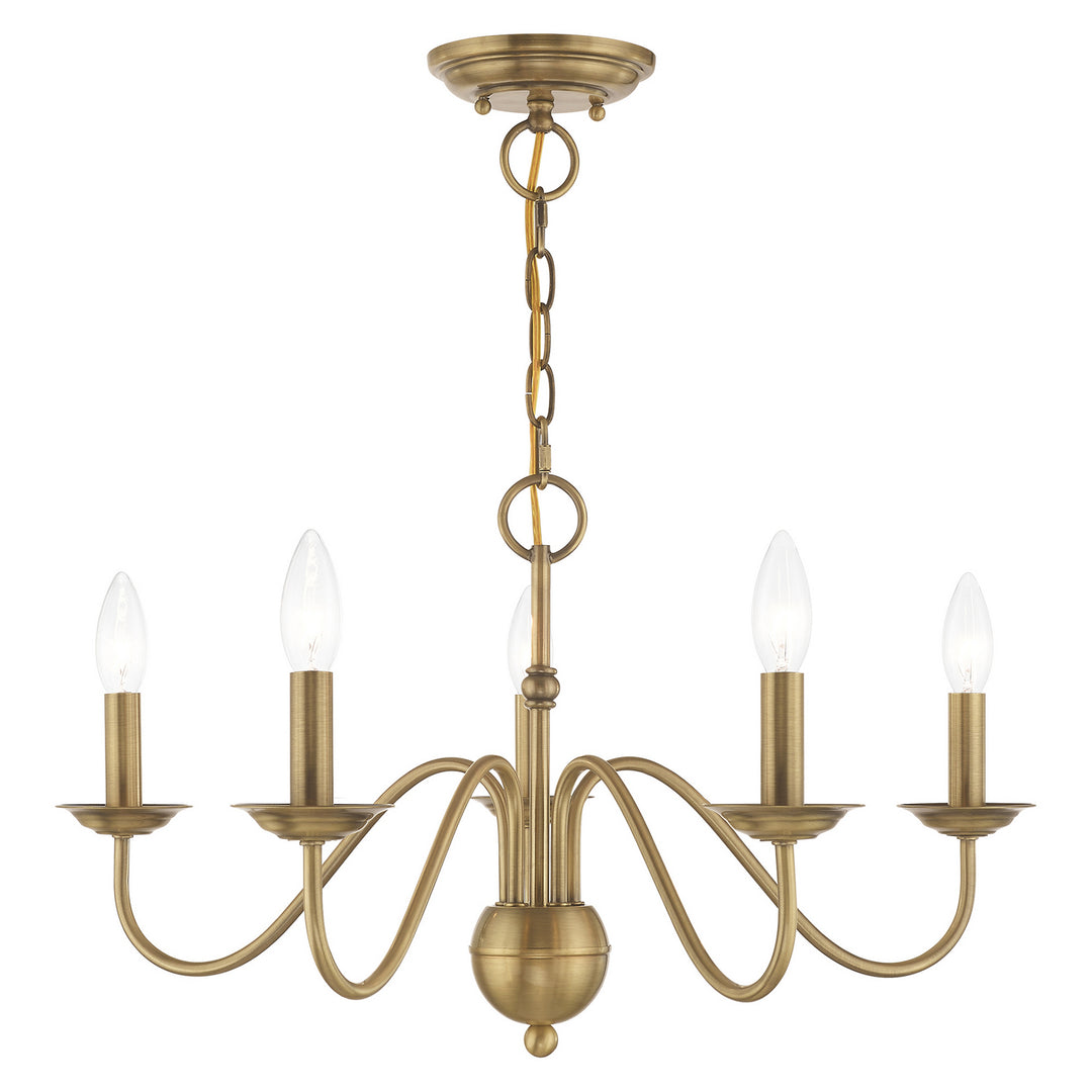 Livex Windsor 52165-01 Chandelier Light - Antique Brass