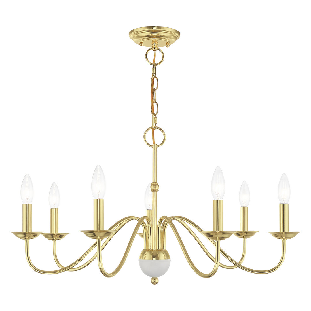 Livex Windsor 52167-02 Chandelier Light - Polished Brass w/ White