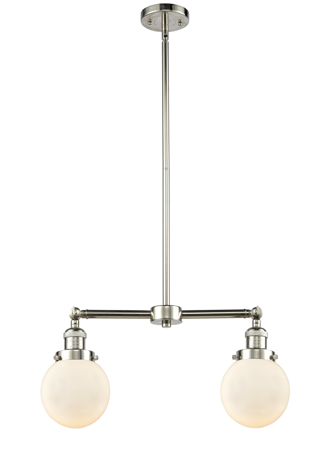 Innovations Franklin Restoration 209-PN-G201-6 Chandelier Light - Polished Nickel