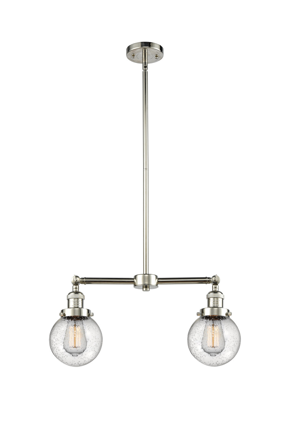 Innovations Franklin Restoration 209-PN-G204-6 Chandelier Light - Polished Nickel