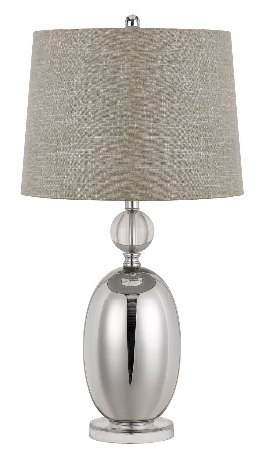 Cal Lighting BO-2793TB Perth One Light Table Lamp Lamp Pewter, Nickel, Silver