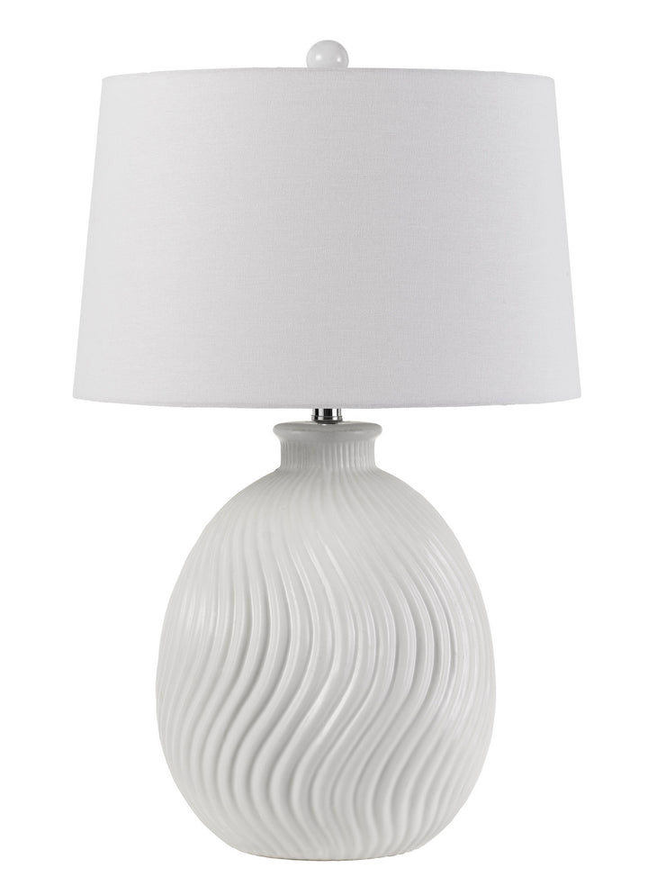 Cal Lighting BO-2815TB Olbia One Light Table Lamp Lamp White