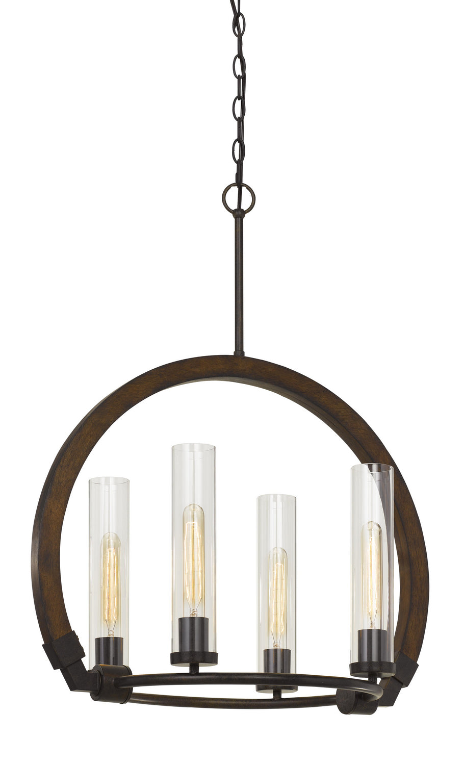 Cal Sulmona FX-3691-4 Chandelier Light - Oak/Iron