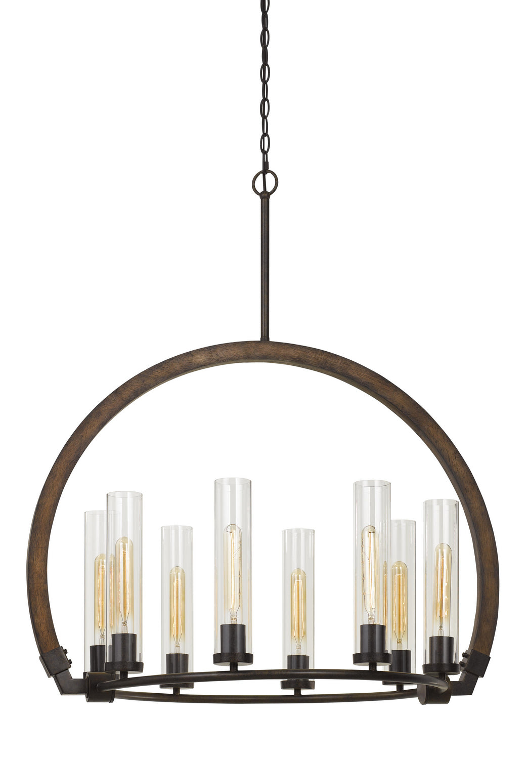 Cal Sulmona FX-3691-8 Chandelier Light - Oak/Iron