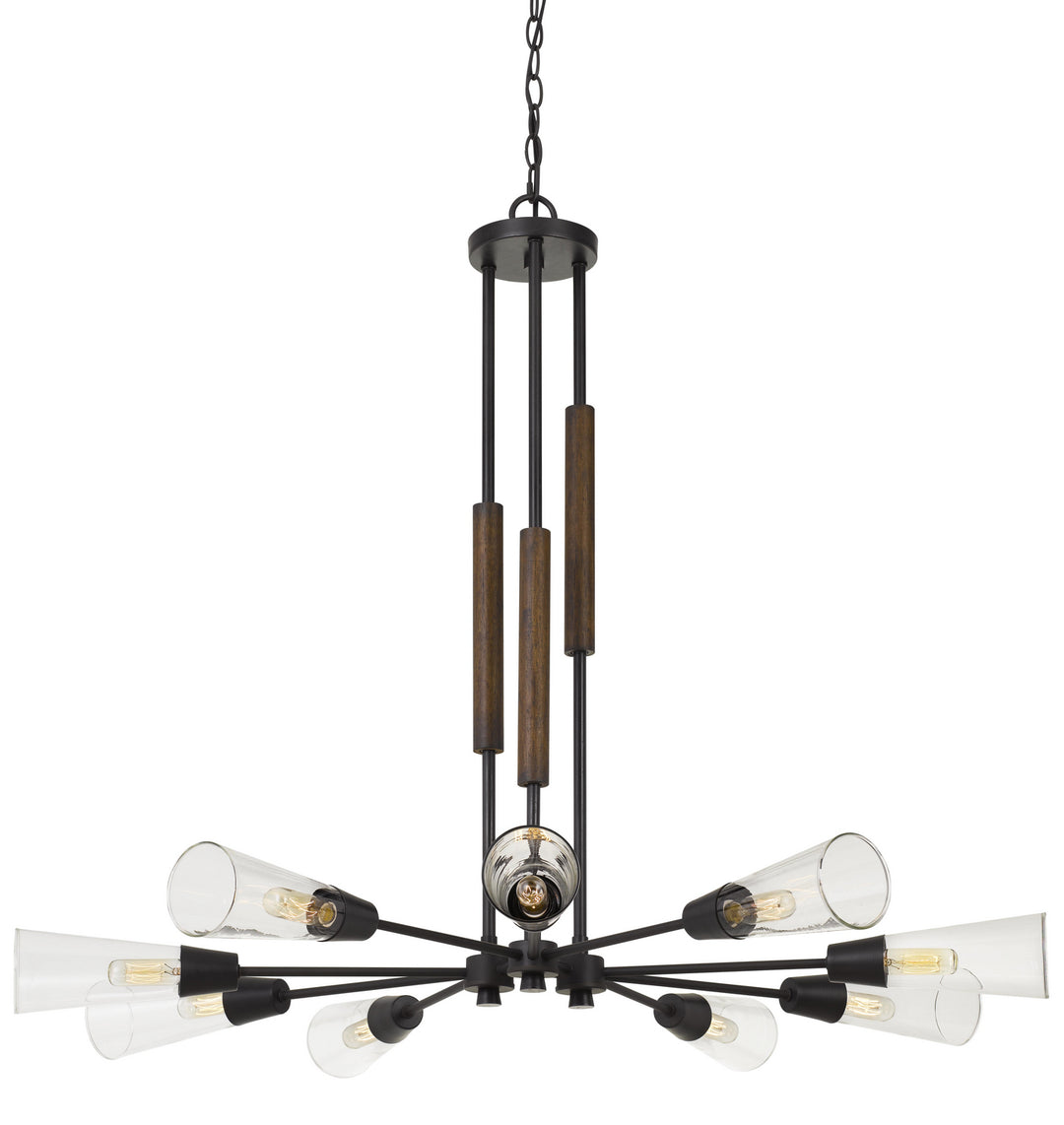 Cal Vasto FX-3693-9 Chandelier Light - Pine/Iron