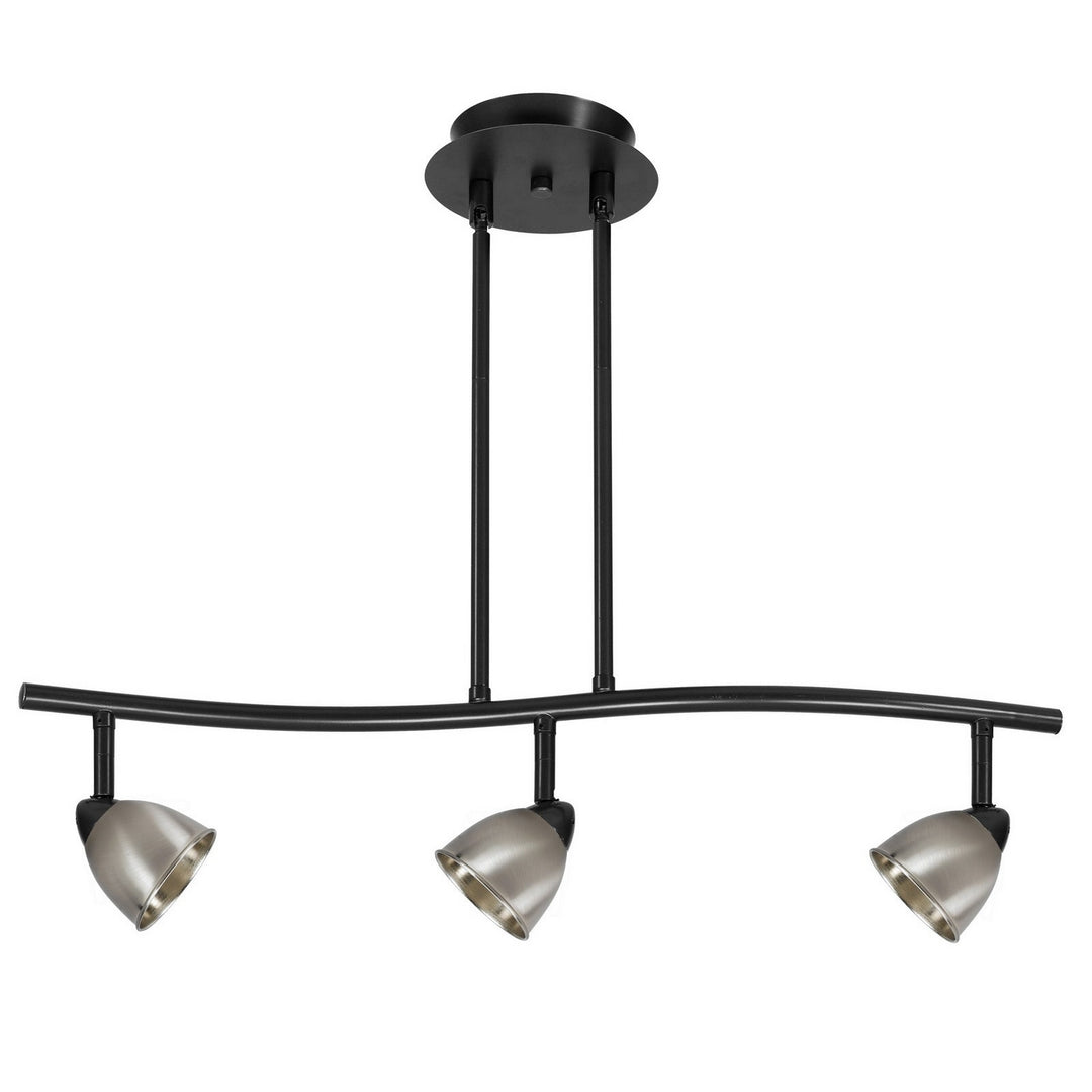 Cal Lighting SL-954-3-BK/CBS Serpentine Three Light Pendant Track Light Black