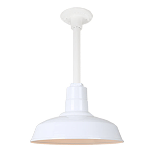 Hi Lite Lighting H-QSN15114-SA-93/QSN12``ST3-93/QSNHDSMC-93 Warehouse One Light Pendant Outdoor White