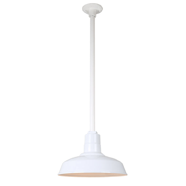 Hi Lite Lighting H-QSN15114-SA-93/QSN24``ST3-93/QSNHDSMC-93 Warehouse One Light Pendant Outdoor White
