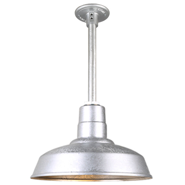 Hi Lite Lighting H-QSN15114-SA-96/QSN12``ST3-96/QSNHDSMC-96 Warehouse One Light Pendant Outdoor Pewter, Nickel, Silver