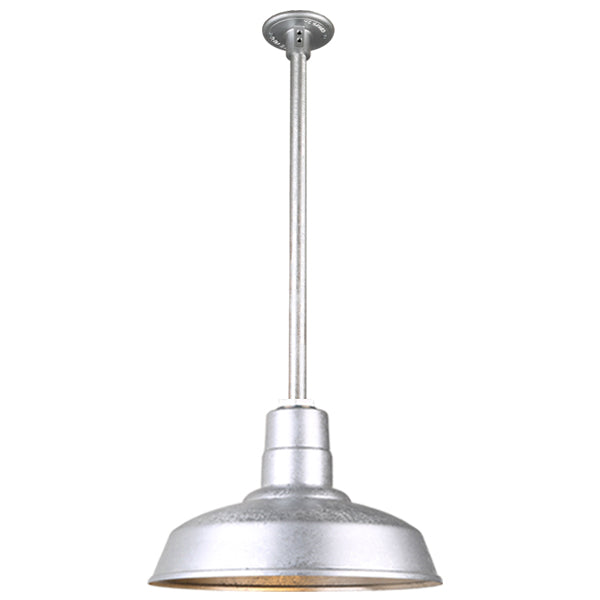 Hi Lite Lighting H-QSN15114-SA-96/QSN24``ST3-96/QSNHDSMC-96 Warehouse One Light Pendant Outdoor Pewter, Nickel, Silver