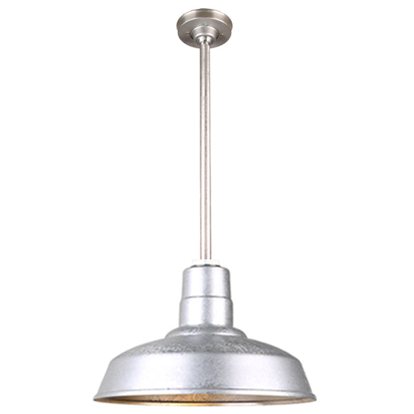 Hi Lite Lighting H-QSN15114-SA-96/QSN24``ST3-96/QSNHSC-96 Warehouse One Light Pendant Outdoor Pewter, Nickel, Silver