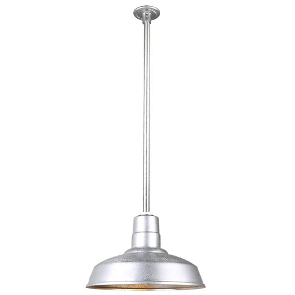 Hi Lite Lighting H-QSN15114-SA-96/QSN36``ST3-96/QSNHDSMC-96 Warehouse One Light Pendant Outdoor Pewter, Nickel, Silver