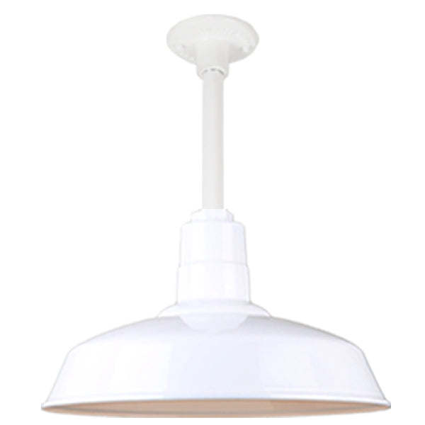 Hi Lite Lighting H-QSN15116-SA-93/QSN12``ST3-93/QSNHDSMC-93 Warehouse One Light Pendant Outdoor White