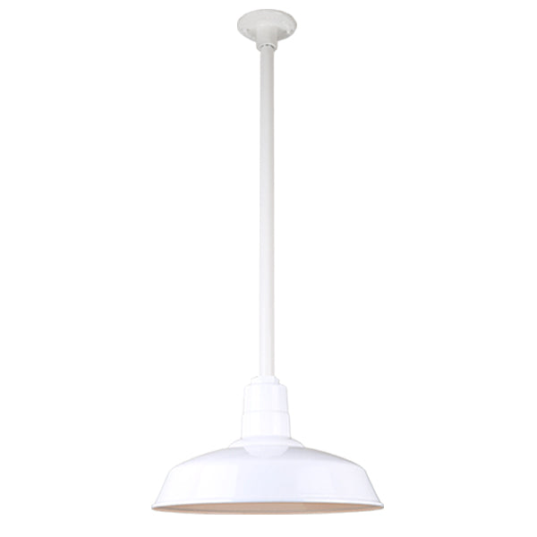 Hi Lite Lighting H-QSN15116-SA-93/QSN24``ST3-93/QSNHDSMC-93 Warehouse One Light Pendant Outdoor White