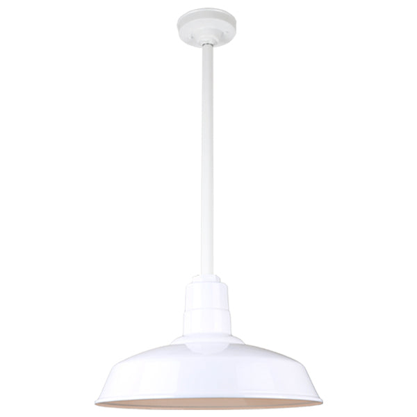 Hi Lite Lighting H-QSN15116-SA-93/QSN24``ST3-93/QSNHSC-93 Warehouse One Light Pendant Outdoor White