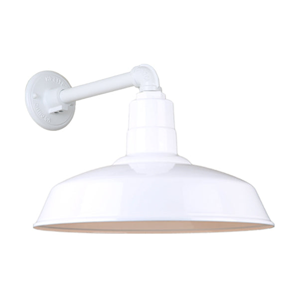 Hi Lite Lighting H-QSN15116-SA-93/QSNB-44-93 Warehouse One Light Outdoor Gooseneck Light Outdoor White