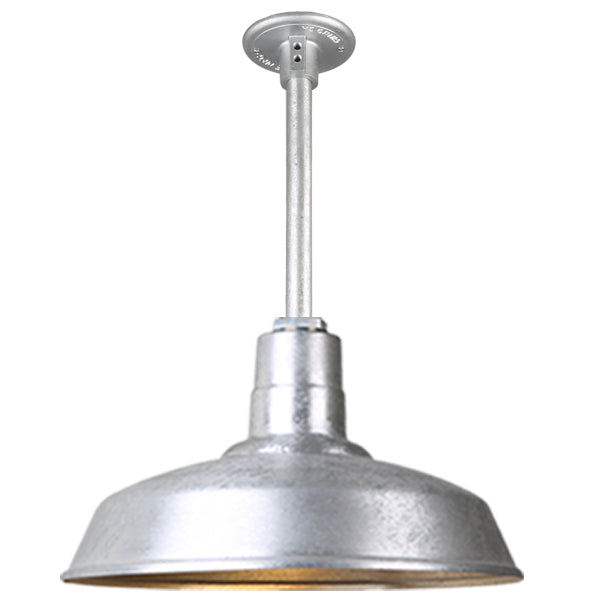 Hi Lite Lighting H-QSN15116-SA-96/QSN12``ST3-96/QSNHDSMC-96 Warehouse One Light Pendant Outdoor Pewter, Nickel, Silver