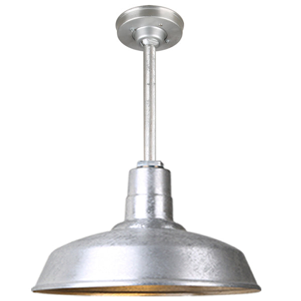 Hi Lite Lighting H-QSN15116-SA-96/QSN12``ST3-96/QSNHSC-96 Warehouse One Light Pendant Outdoor Pewter, Nickel, Silver