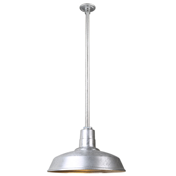 Hi Lite Lighting H-QSN15116-SA-96/QSN36``ST3-96/QSNHDSMC-96 Warehouse One Light Pendant Outdoor Pewter, Nickel, Silver