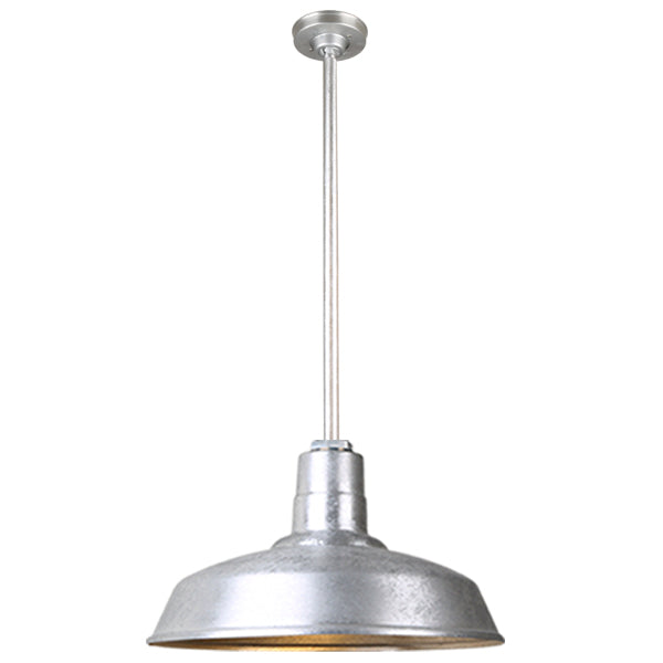 Hi Lite Lighting H-QSN15116-SA-96/QSN36``ST3-96/QSNHSC-96 Warehouse One Light Pendant Outdoor Pewter, Nickel, Silver