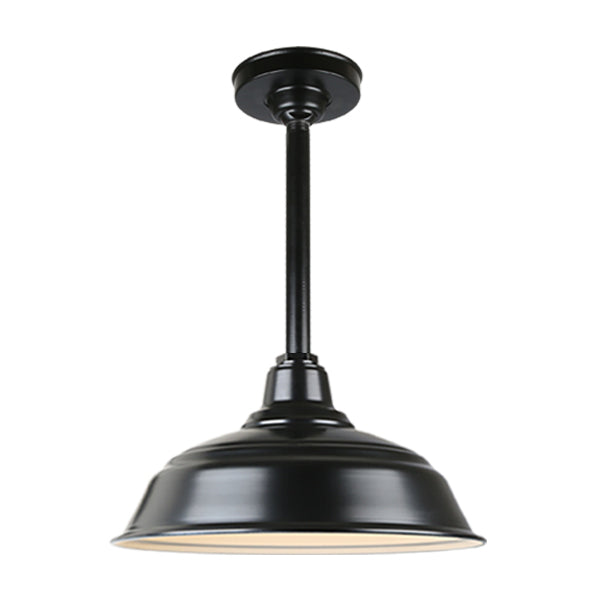 Hi Lite Lighting H-QSN15117-SA-91/QSN12``ST3-91/QSNHSC-91 Warehouse One Light Pendant Outdoor Black