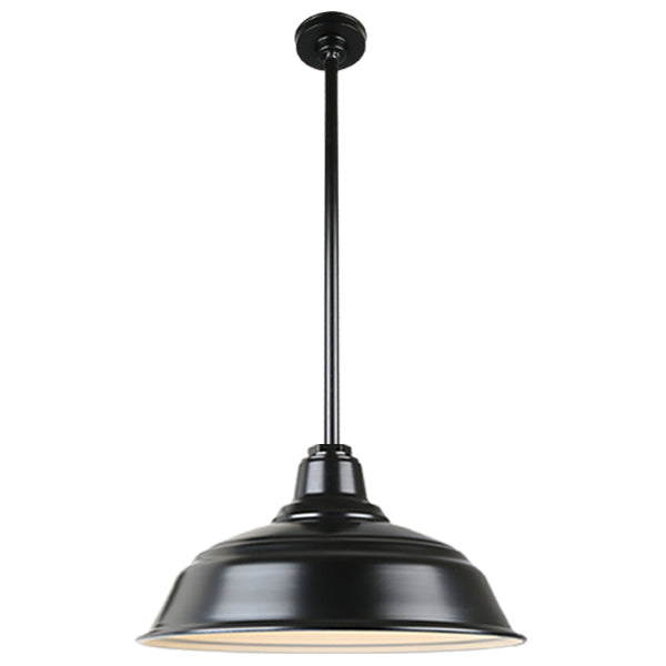 Hi Lite Lighting H-QSN15117-SA-91/QSN36``ST3-91/QSNHDSMC-91 Warehouse One Light Pendant Outdoor Black