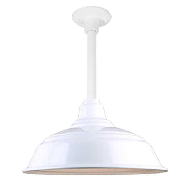 Hi Lite Lighting H-QSN15117-SA-93/QSN12``ST3-93/QSNHDSMC-93 Warehouse One Light Pendant Outdoor White