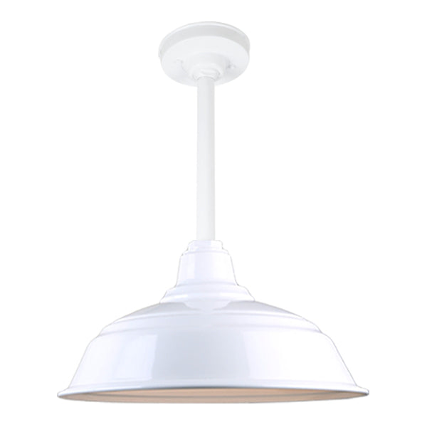 Hi Lite Lighting H-QSN15117-SA-93/QSN12``ST3-93/QSNHSC-93 Warehouse One Light Pendant Outdoor White