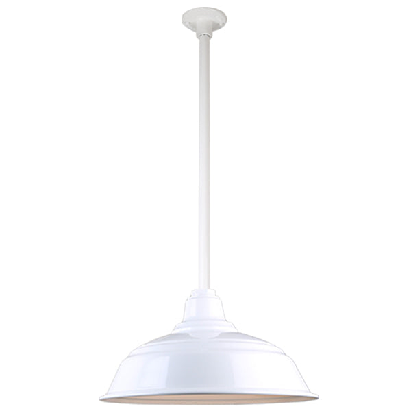 Hi Lite Lighting H-QSN15117-SA-93/QSN24``ST3-93/QSNHDSMC-93 Warehouse One Light Pendant Outdoor White