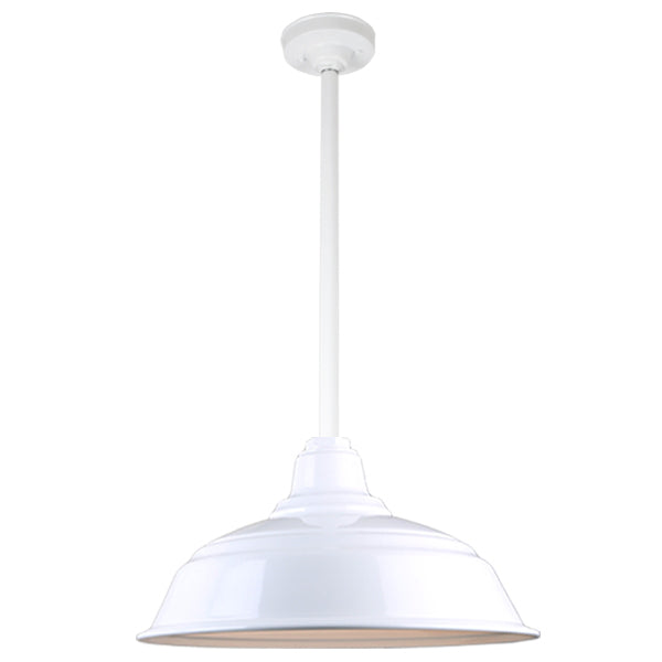 Hi Lite Lighting H-QSN15117-SA-93/QSN24``ST3-93/QSNHSC-93 Warehouse One Light Pendant Outdoor White