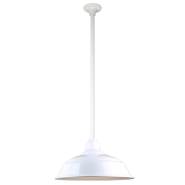 Hi Lite Lighting H-QSN15117-SA-93/QSN36``ST3-93/QSNHDSMC-93 Warehouse One Light Pendant Outdoor White