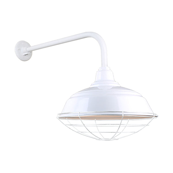 Hi Lite Lighting H-QSN15117-SA-93/QSNB-13-93/QSNWGR-17``-93 Warehouse One Light Outdoor Gooseneck Light Outdoor White