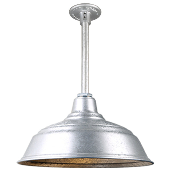 Hi Lite Lighting H-QSN15117-SA-96/QSN12``ST3-96/QSNHDSMC-96 Warehouse One Light Pendant Outdoor Pewter, Nickel, Silver