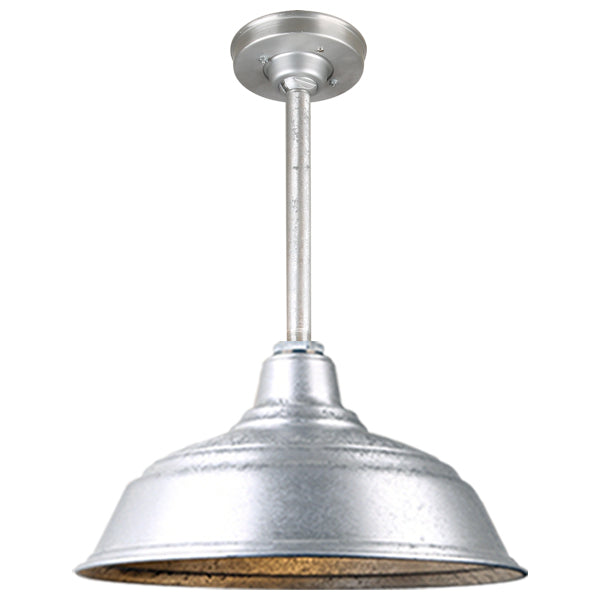 Hi Lite Lighting H-QSN15117-SA-96/QSN12``ST3-96/QSNHSC-96 Warehouse One Light Pendant Outdoor Pewter, Nickel, Silver