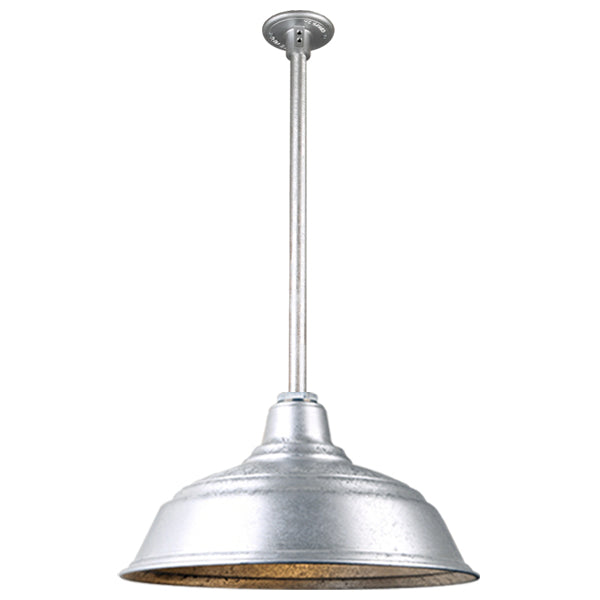 Hi Lite Lighting H-QSN15117-SA-96/QSN24``ST3-96/QSNHDSMC-96 Warehouse One Light Pendant Outdoor Pewter, Nickel, Silver