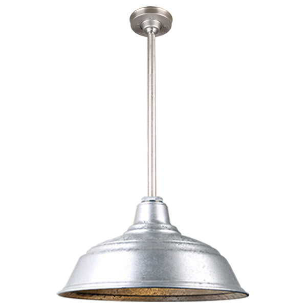 Hi Lite Lighting H-QSN15117-SA-96/QSN24``ST3-96/QSNHSC-96 Warehouse One Light Pendant Outdoor Pewter, Nickel, Silver