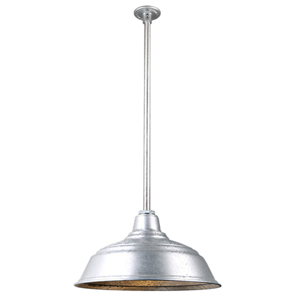 Hi Lite Lighting H-QSN15117-SA-96/QSN36``ST3-96/QSNHDSMC-96 Warehouse One Light Pendant Outdoor Pewter, Nickel, Silver